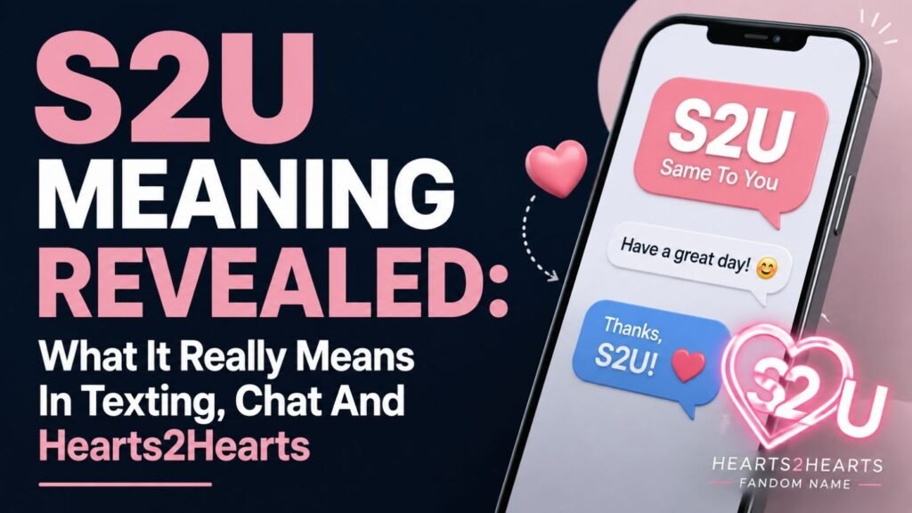S2U Meaning Revealed: What It Really Means In Texting Chat And Hearts2Hearts