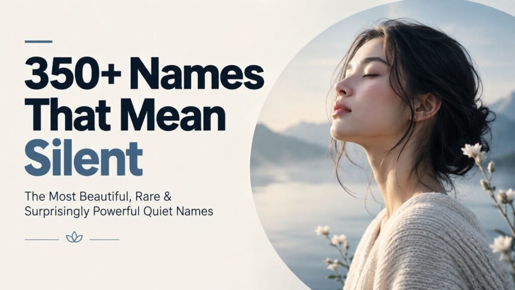 350+ Names That Mean Silent: The Most Beautiful, Rare & Surprisingly Powerful Quiet Names