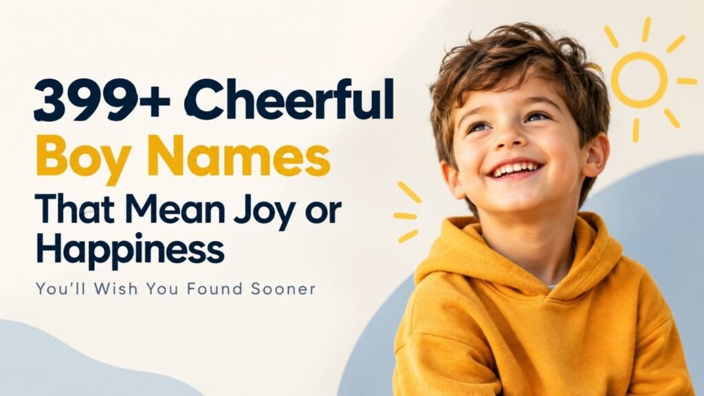 399+ Cheerful Boy Names That Mean Joy or Happiness You’ll Wish You Found Sooner