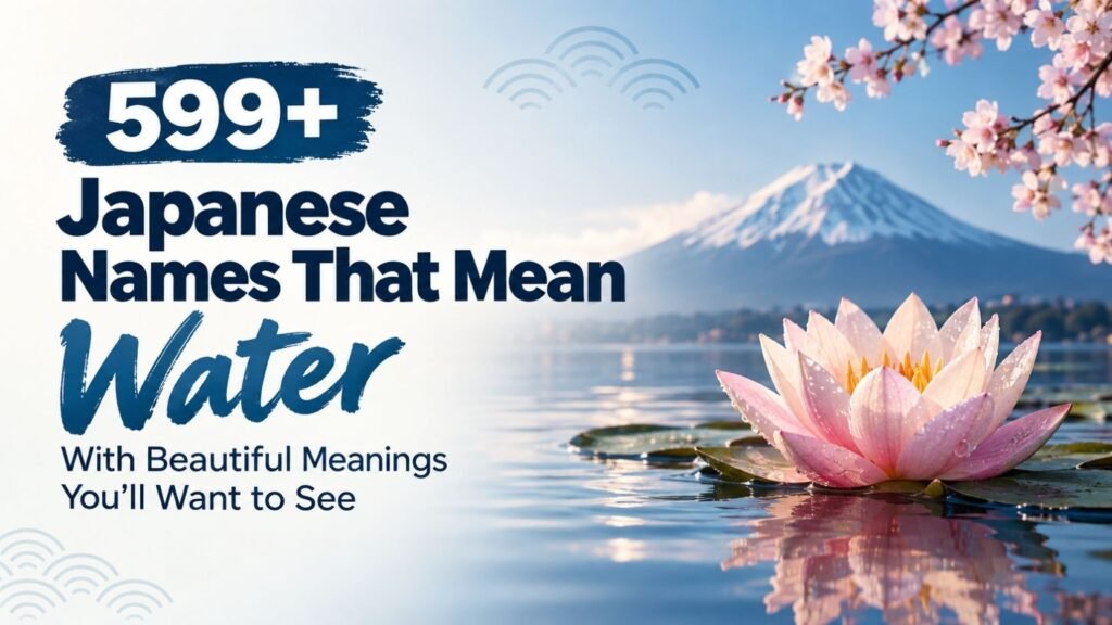 599+ Japanese Names That Mean Water With Beautiful Meanings You’ll Want to See