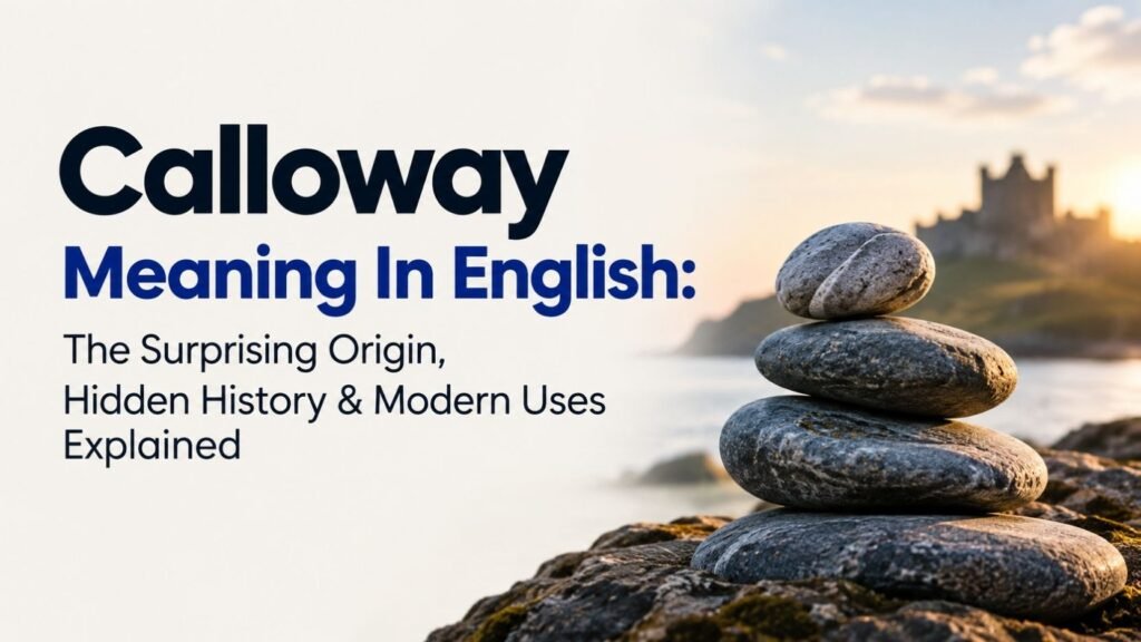 Calloway Meaning In English: The Surprising Origin, Hidden History & Modern Uses Explained