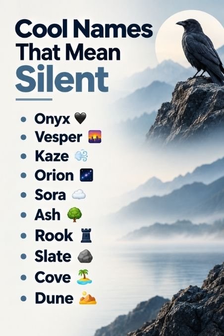 Cool Names That Mean Silent