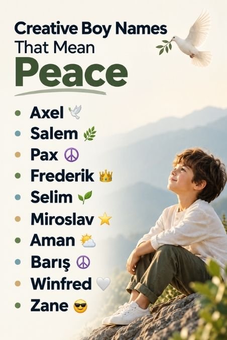 Creative Boy Names That Mean Peace