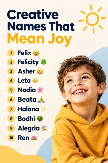 Creative Names That Mean Joy
