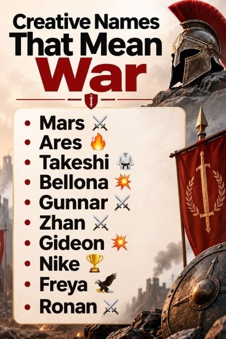 Creative Names That Mean War