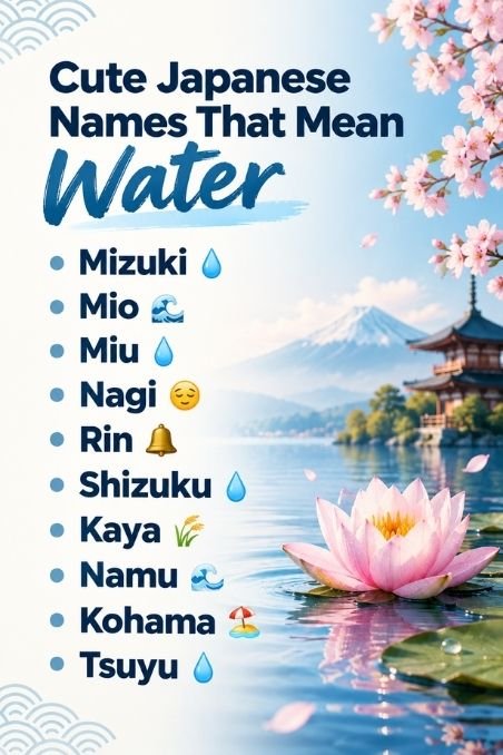 Cute Japanese Names That Mean Water