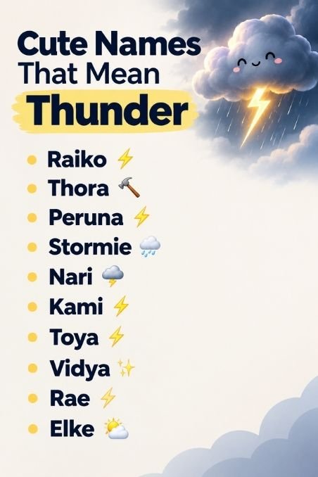 Cute Names That Mean Thunder