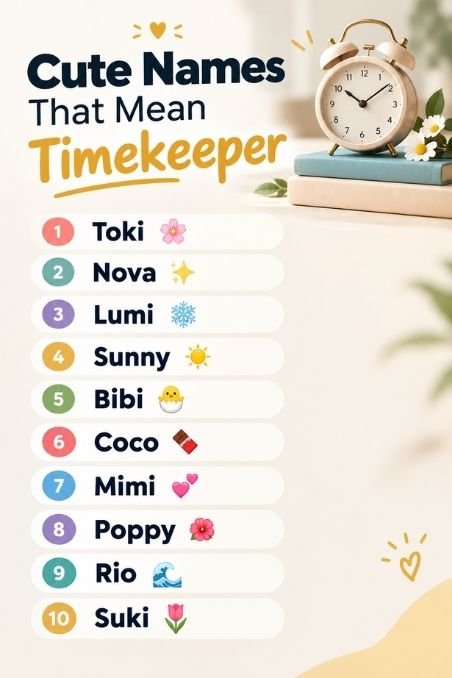 Cute Names That Mean Timekeeper