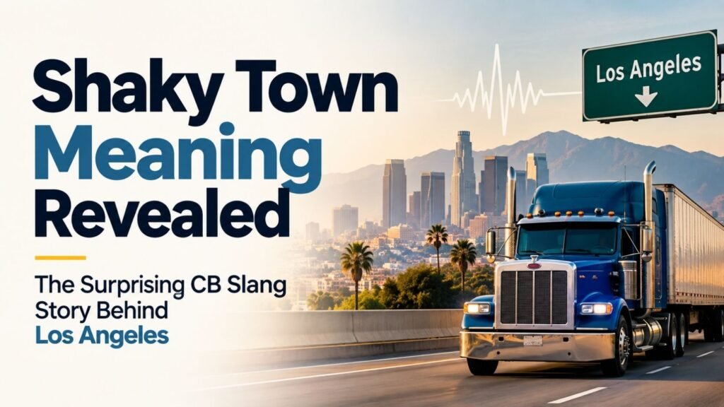Shaky Town Meaning Revealed: The Surprising CB Slang Story Behind Los Angeles